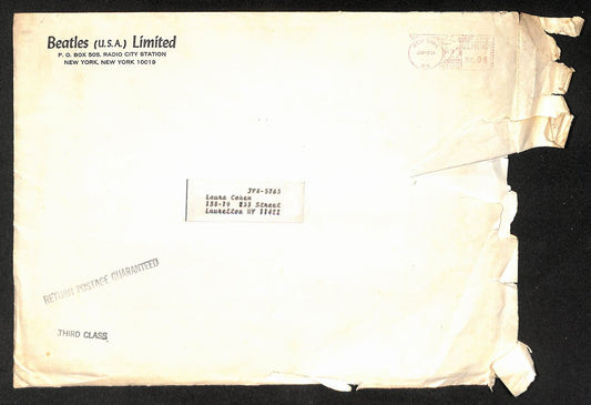 Beatles (U.S.A.) Limited Official Fan Club Letters & Forms w/ Envelope 209863