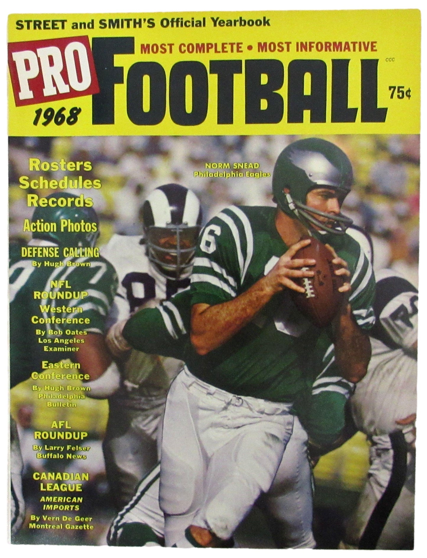1968 Street and Smith's Pro Football Magazine Norm Snead VERY CLEAN 210142