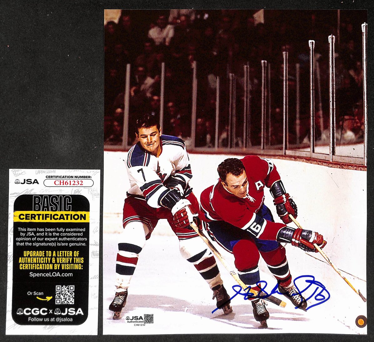 Henri Richard HOF Signed/Auto 8x10 Photo Montreal Canadiens JSA 209867
