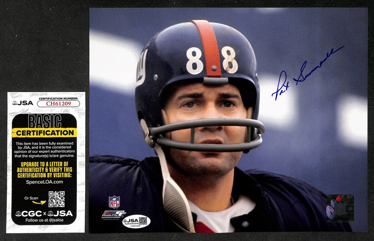 Pat Summerall Signed/Autographed 8x10 Photo New York Giants JSA 209869