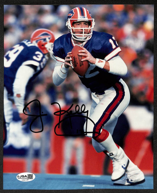 Jim Kelly HOF Signed/Autographed 8x10 Photo Buffalo Bills JSA 209870