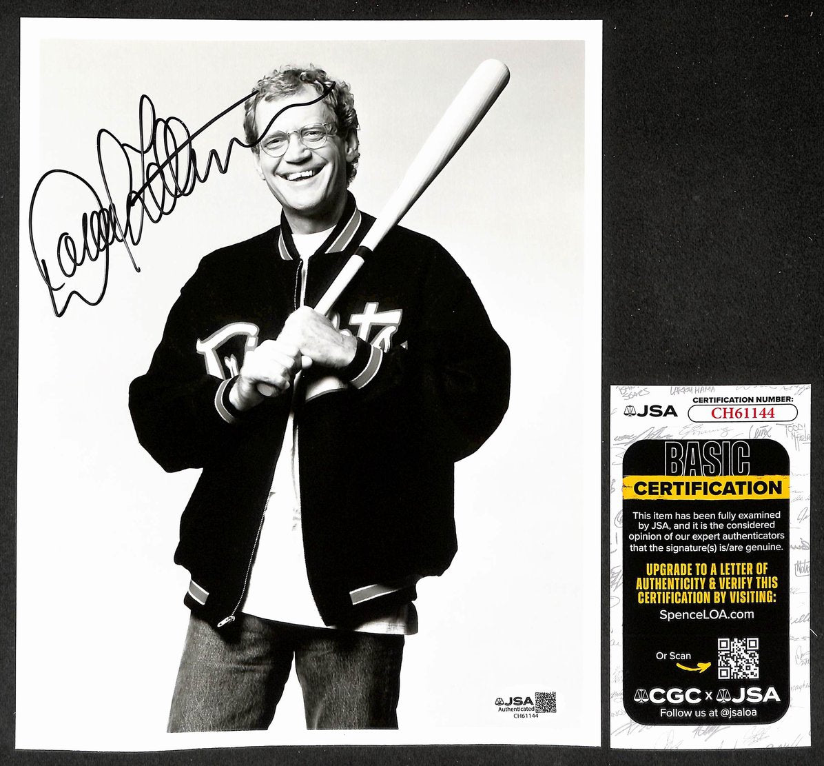 David Letterman Performer Signed/Autographed 8x10 B/W Photo JSA 209871