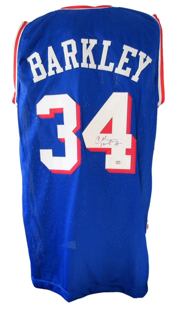 Charles Barkley HOF Signed/Auto 76ers Custom Basketball Jersey PSA/DNA 209895