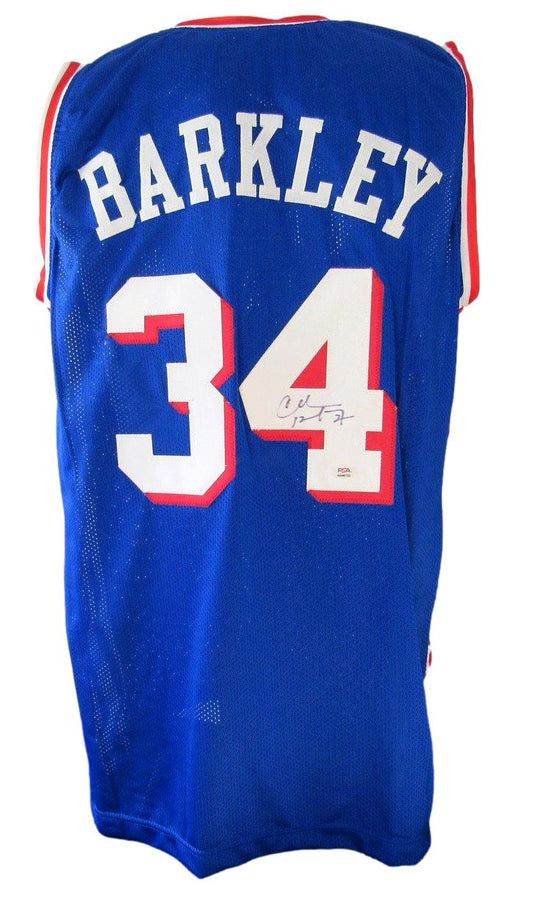 Charles Barkley HOF Signed/Auto 76ers Custom Basketball Jersey PSA/DNA 209895