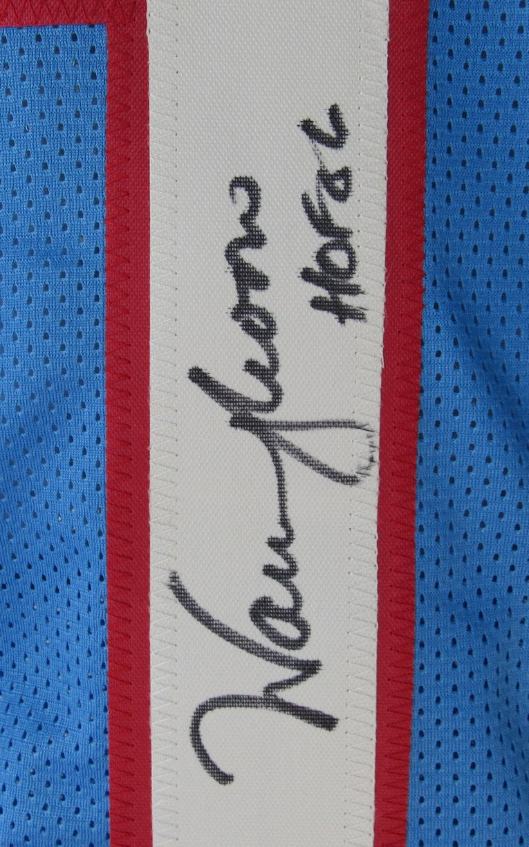 Warren Moon HOF Signed Houston Oilers Custom Blue Football Jersey JSA 209897