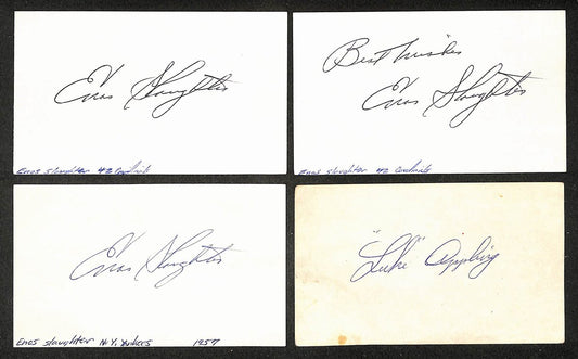 Lot of (8) Baseball HOF'ers Signed/Autographed 3x5 Index Cards  209721