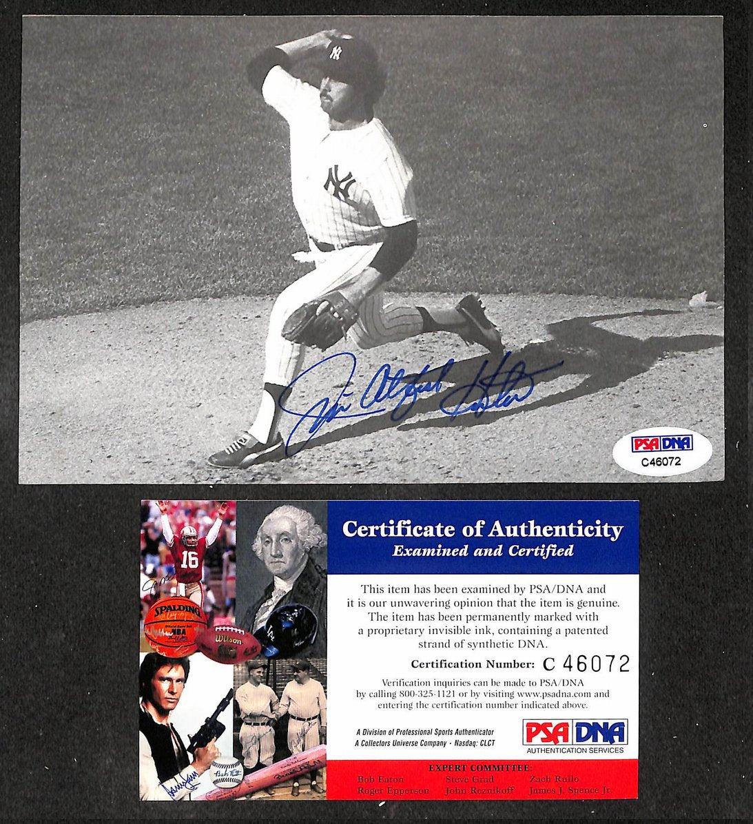 Jim Catfish Hunter HOF Signed/Autographed 4.5x7 B/W Photo NY Yankees 209723