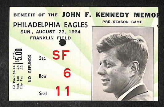 8/23/1964 NFL Game Ticket Stub Philadelphia Eagles vs. Detroit Lions 209724