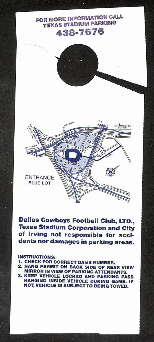 1/14/1996 NFC Championship Ticket Stub/Parkiing Pass Cowboys vs. Packers 209725