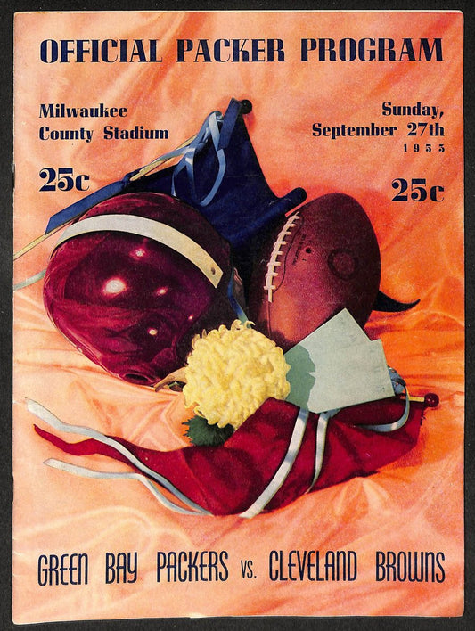 9/27/1955 NFL Game Program Green Bay Packers vs. Cleveland Browns 210432