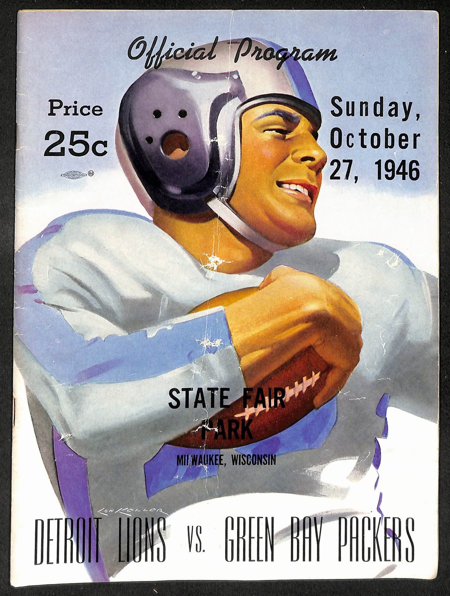 10/27/1946 NFL Game Program Detroit Lions vs. Green Bay Packers 210433