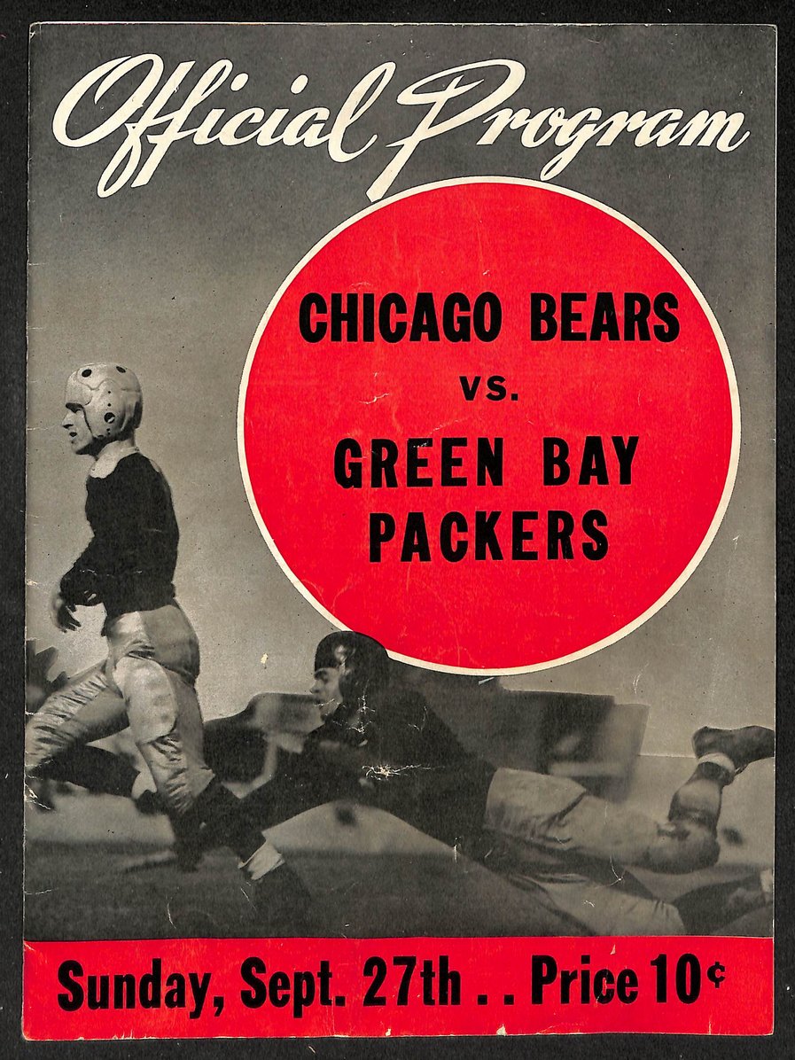 9/27/1942 NFL Game Program Chicago Bears vs. Green Bay Packers 210434