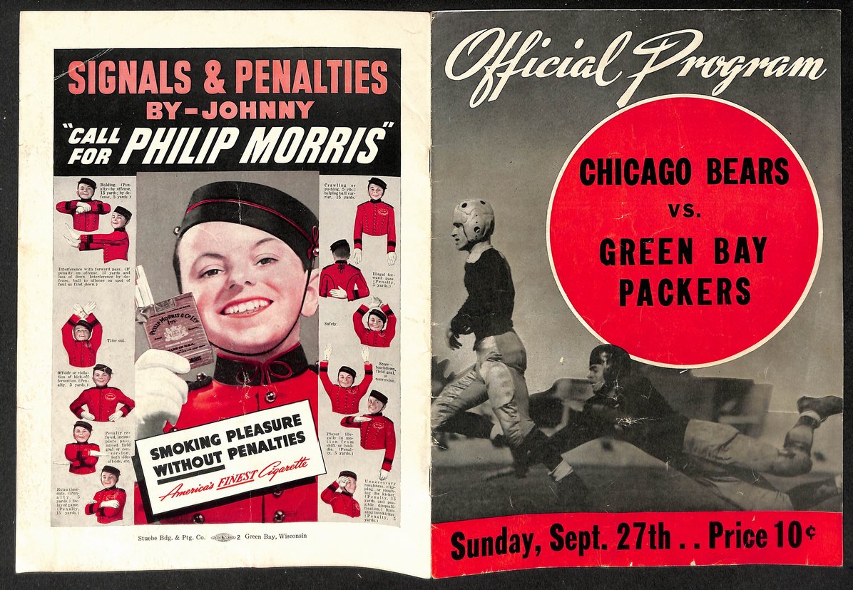 9/27/1942 NFL Game Program Chicago Bears vs. Green Bay Packers 210434