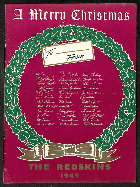12/4/1949 NFL Game Program Washington Redskins vs. Green Bay Packers 210435