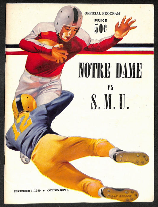 12/3/1949 Cotton Bowl NCAA Football Game Program Notre Dame vs. S.M.U. 210436