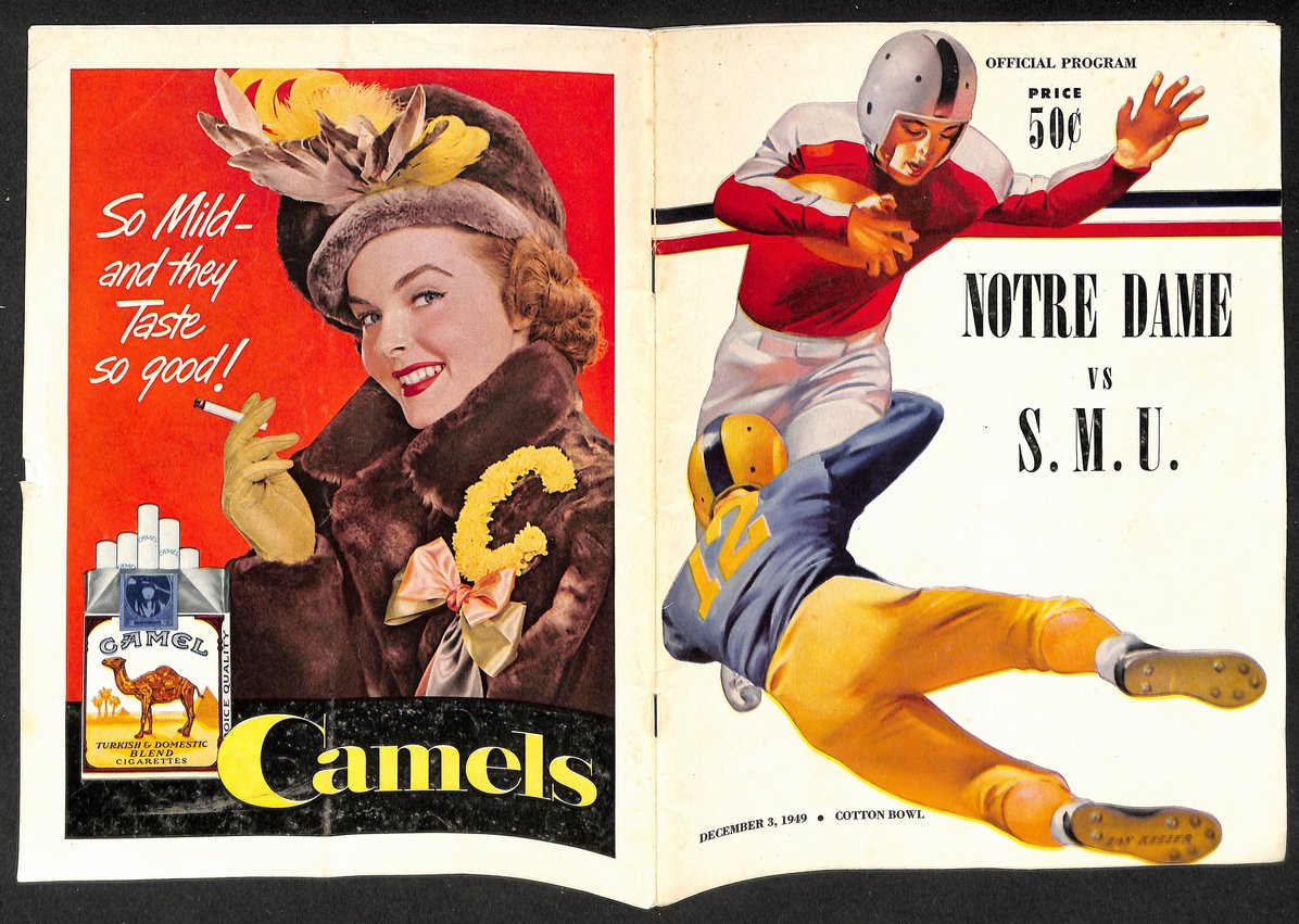 12/3/1949 Cotton Bowl NCAA Football Game Program Notre Dame vs. S.M.U. 210436