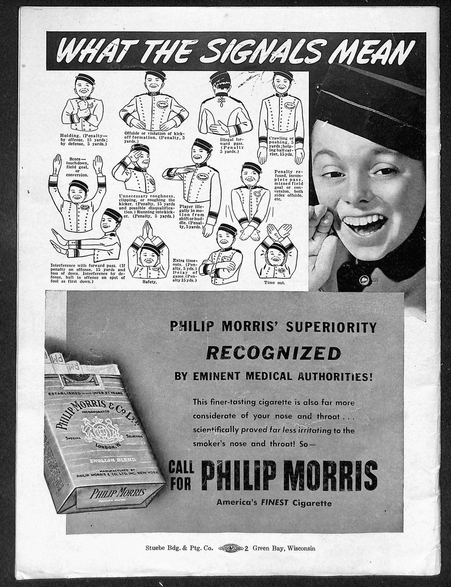 10/22/1944 NFL Game Program Cleveland Browns vs. Green Bay Packers 210438