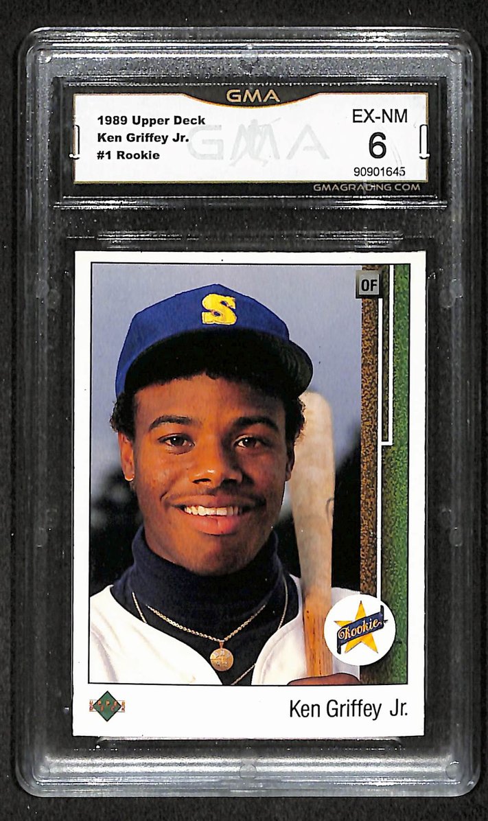 Ken Griffey Jr. HOF Mariners 1989 Upper Deck Rookie Card #1 GMA 6.5  209864