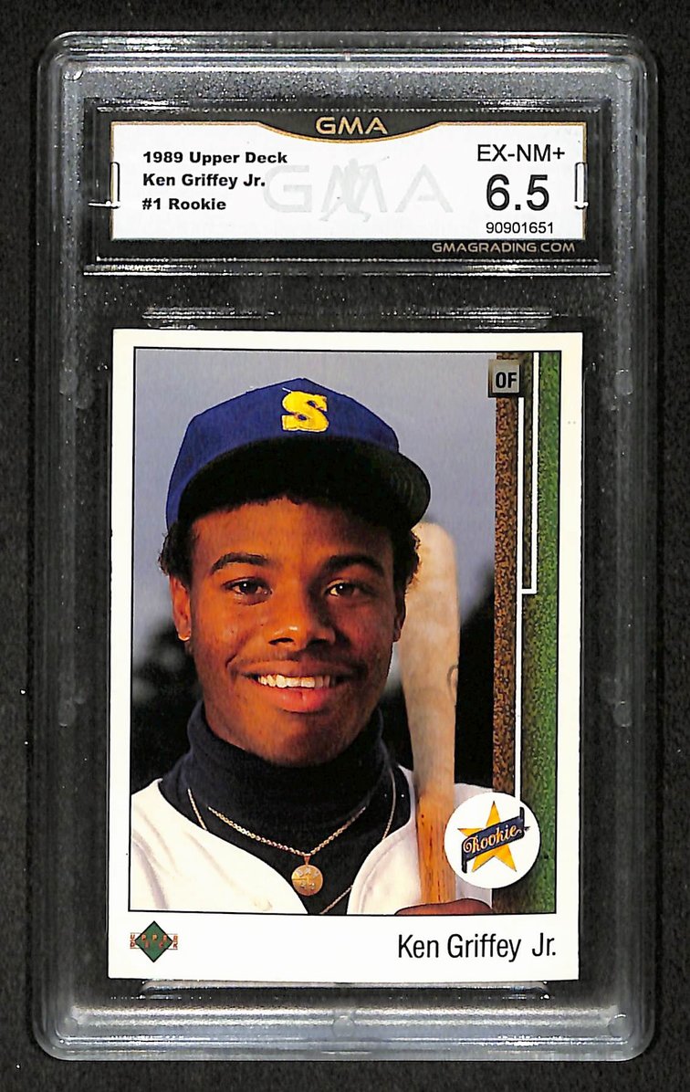 Ken Griffey Jr. HOF Mariners 1989 Upper Deck Rookie Card #1 GMA 6.5  209867