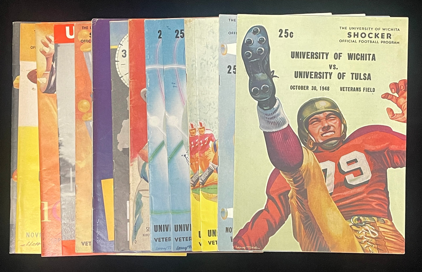 Lot of (14) 1948-1960 Wichita State NCAA College Football Game Programs 210439