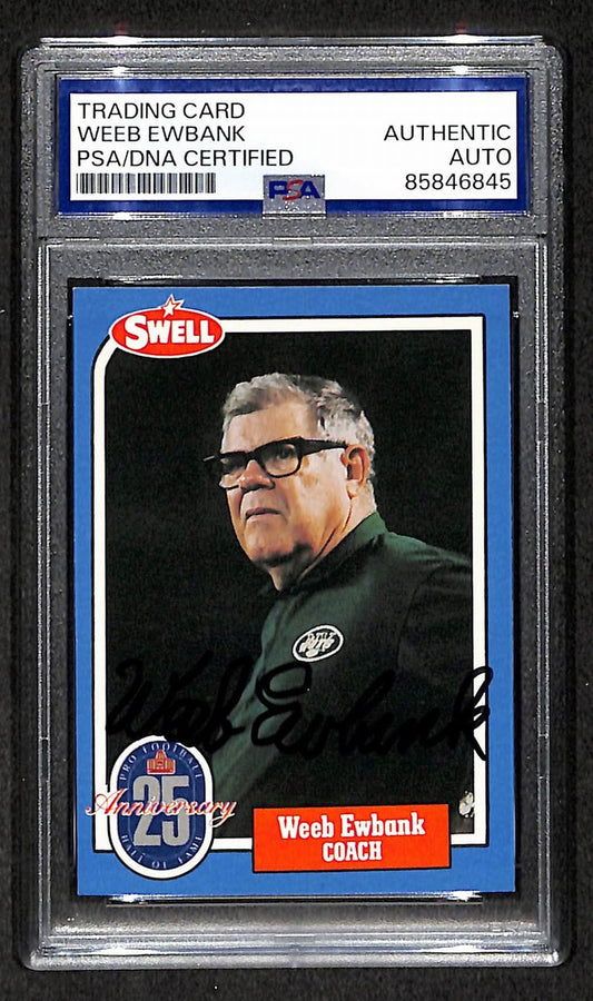 Weeb Ewbank HOF 1988 Swell Card Autographed/Signed Jets PSA/DNA 210587