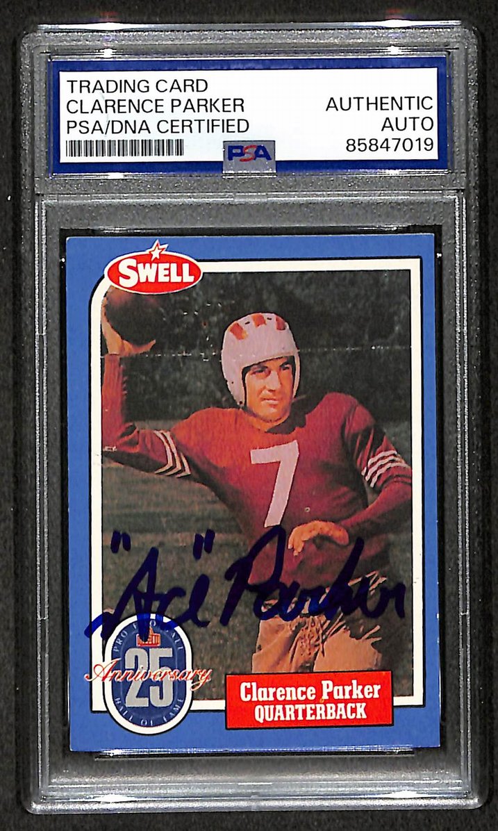 Clarence Parker HOF 1988 Swell Card Autographed/Signed Dodgers PSA/DNA 210596