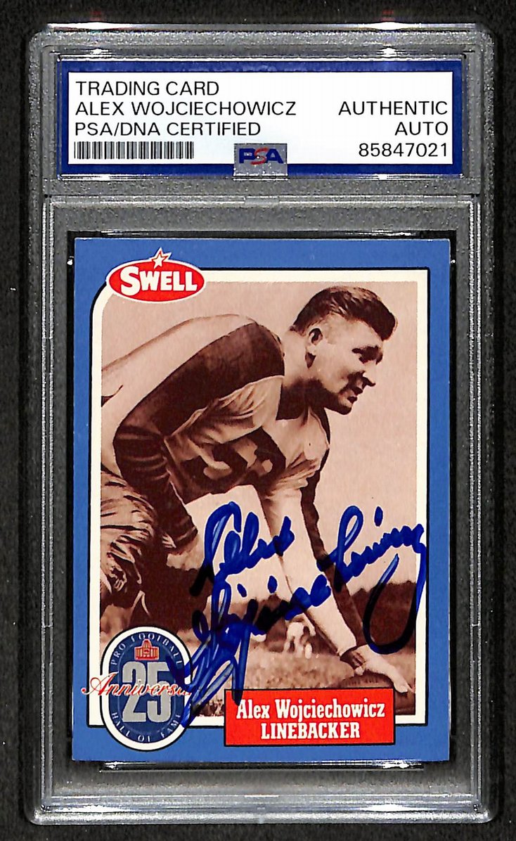 Alex Wojciechowicz HOF 1988 Swell Card Autographed/Signed Eagles PSA/DNA 210598