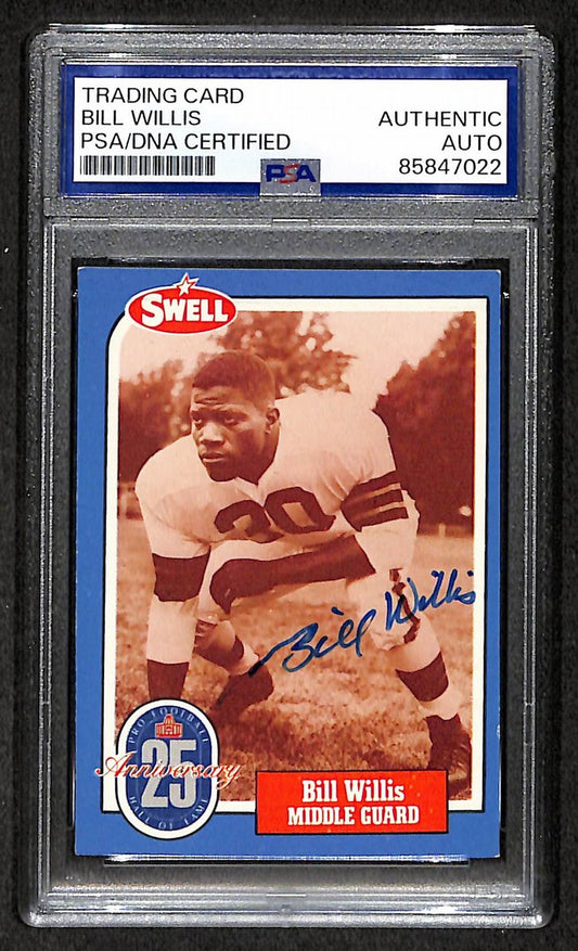 Bill Willis HOF 1988 Swell Card Autographed/Signed Browns PSA/DNA 210599