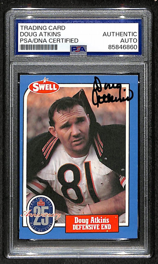 Doug Atkins HOF 1988 Swell Card Autographed/Signed Bears PSA/DNA 210618