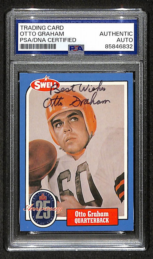 Otto Graham HOF 1988 Swell Card Autographed/Signed Browns PSA/DNA 210625