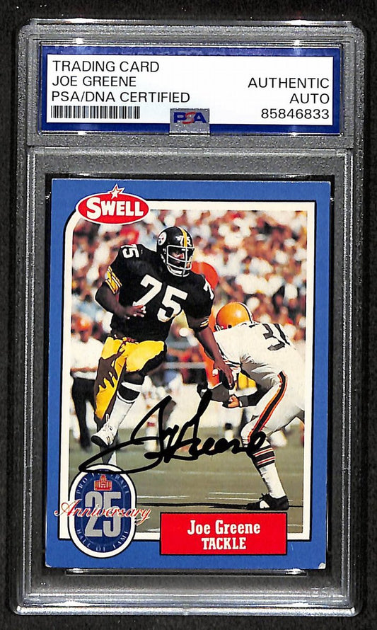Joe Greene HOF 1988 Swell Card Autographed/Signed Steelers PSA/DNA 210626