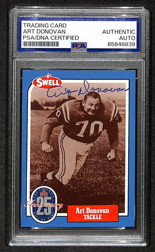 Art Donovan HOF 1988 Swell Card Autographed/Signed Colts PSA/DNA 210632
