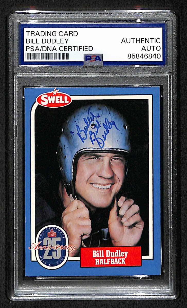 Bill Dudley HOF 1988 Swell Card Autographed/Signed Steelers PSA/DNA 210633