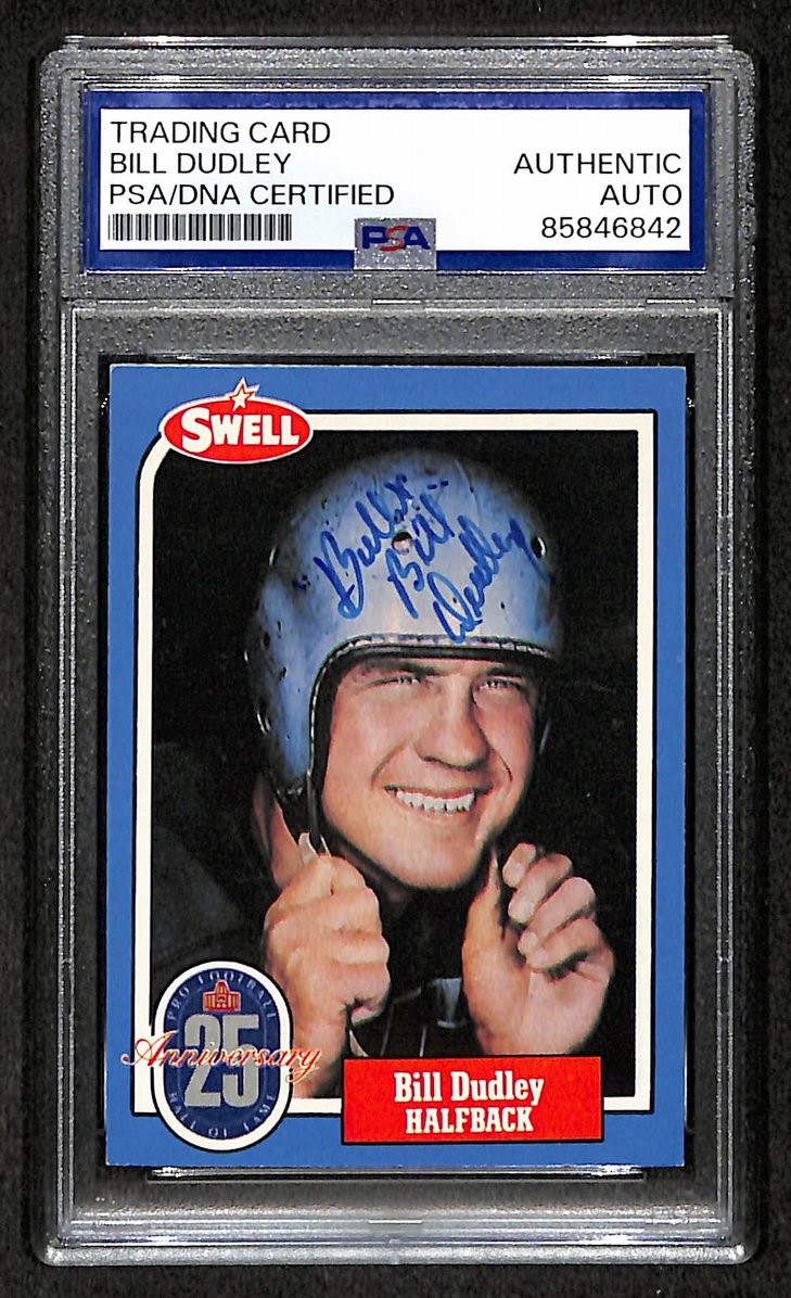 Bill Dudley HOF 1988 Swell Card Autographed/Signed Steelers PSA/DNA 210635