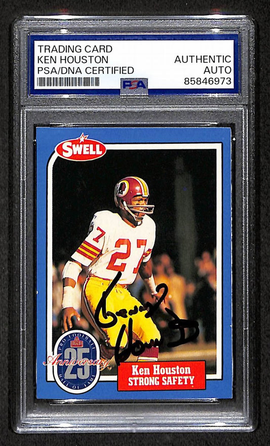 Ken Houston HOF 1988 Swell Card Autographed/Signed Redskins PSA/DNA 210640