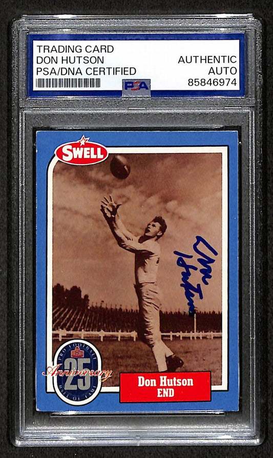 Don Hutson HOF 1988 Swell Card Autographed/Signed Packers PSA/DNA 210641