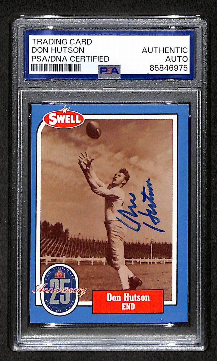 Don Hutson HOF 1988 Swell Card Autographed/Signed Packers PSA/DNA 210642