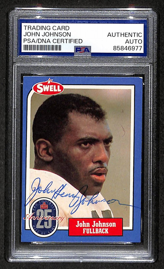 John Johnson HOF 1988 Swell Card Autographed/Signed Steelers PSA/DNA 210644