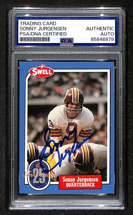 Sonny Jurgensen HOF 1988 Swell Card Autographed/Signed Redskins PSA/DNA 210646
