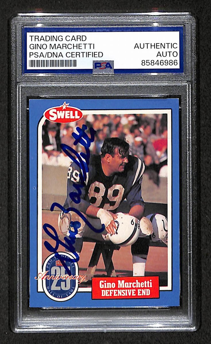 Gino Marchetti HOF 1988 Swell Card Autographed/Signed Colts PSA/DNA 210652