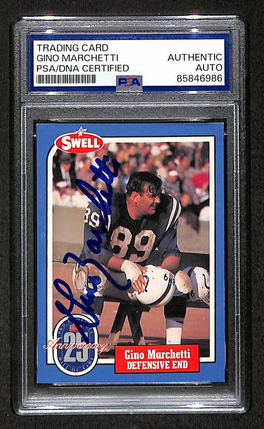 Gino Marchetti HOF 1988 Swell Card Autographed/Signed Colts PSA/DNA 210652