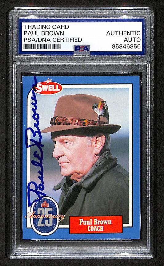 Paul Brown HOF 1988 Swell Card Autographed/Signed Browns PSA/DNA 210660