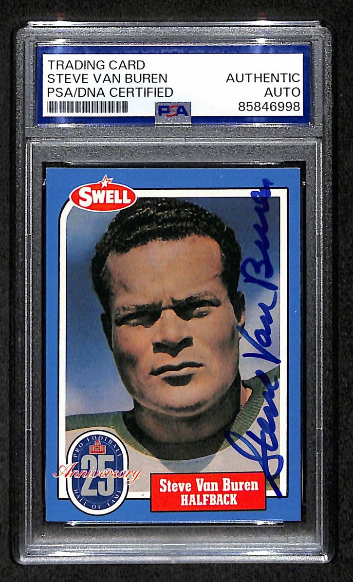 Steve Van Buren HOF 1988 Swell Card Autographed/Signed Eagles PSA/DNA 210661