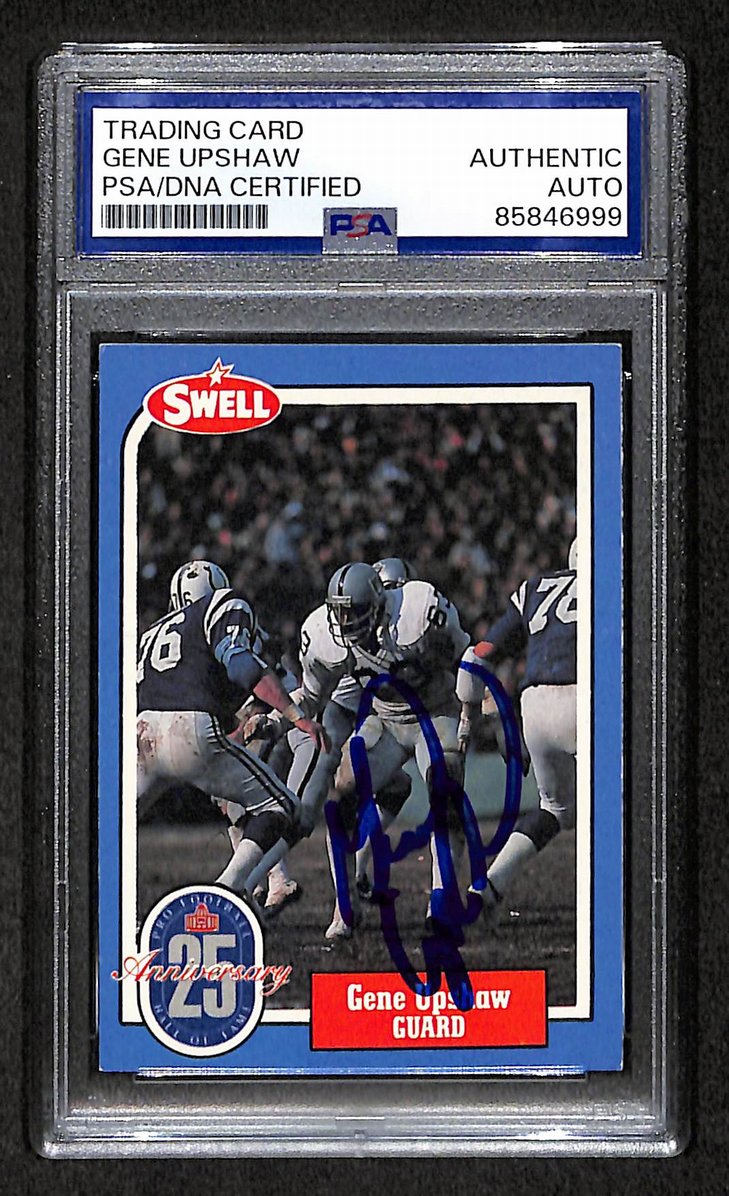 Gene Upshaw HOF 1988 Swell Card Autographed/Signed Raiders PSA/DNA 210662