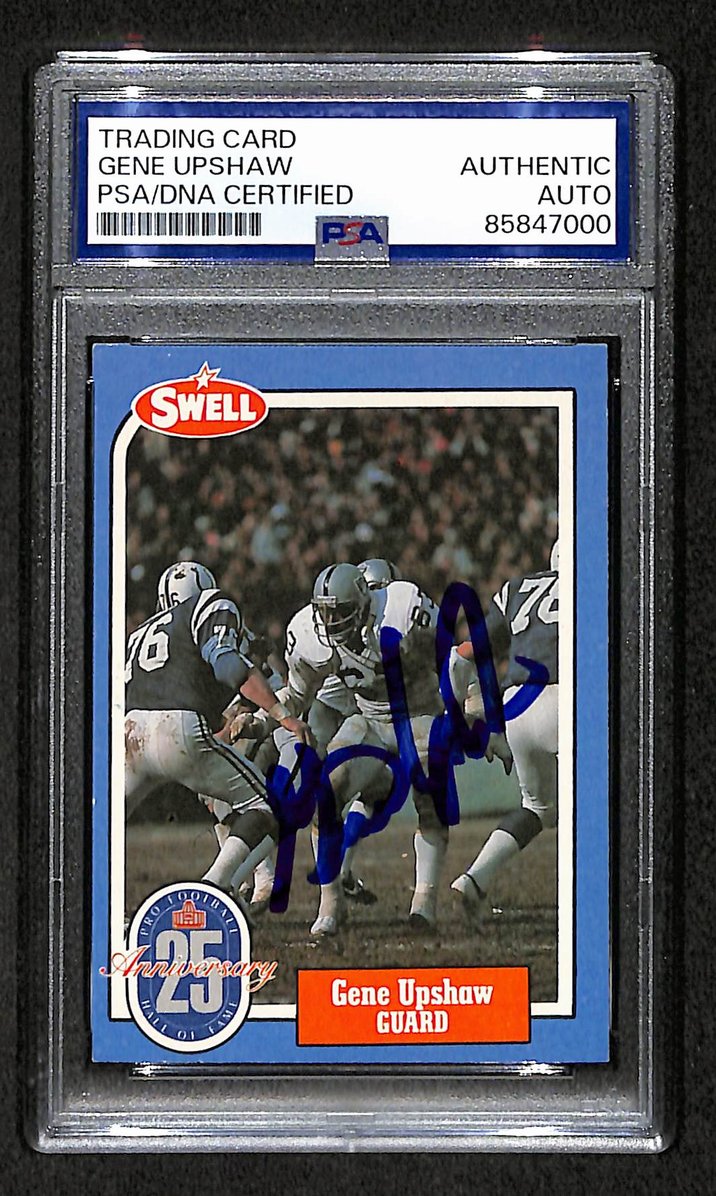 Gene Upshaw HOF 1988 Swell Card Autographed/Signed Raiders PSA/DNA 210663