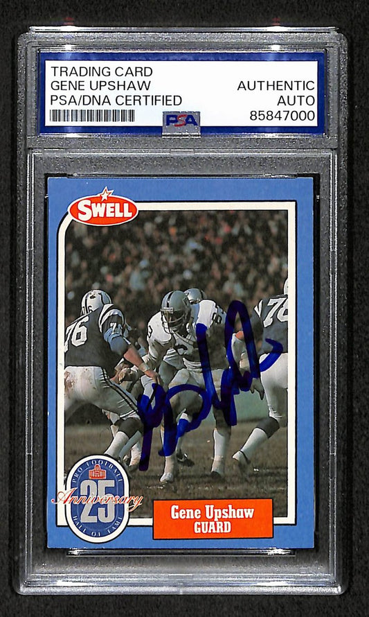 Gene Upshaw HOF 1988 Swell Card Autographed/Signed Raiders PSA/DNA 210663
