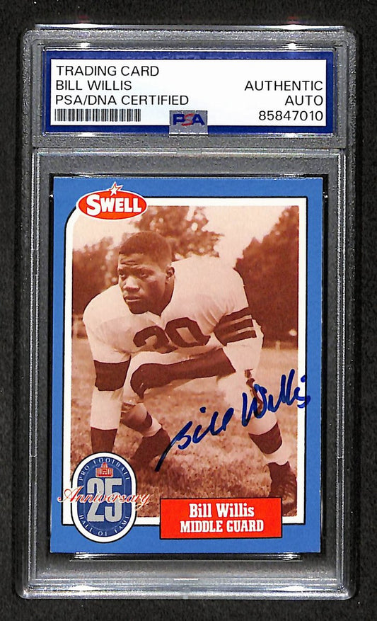 Bill Willis HOF 1988 Swell Card Autographed/Signed Browns PSA/DNA 210673