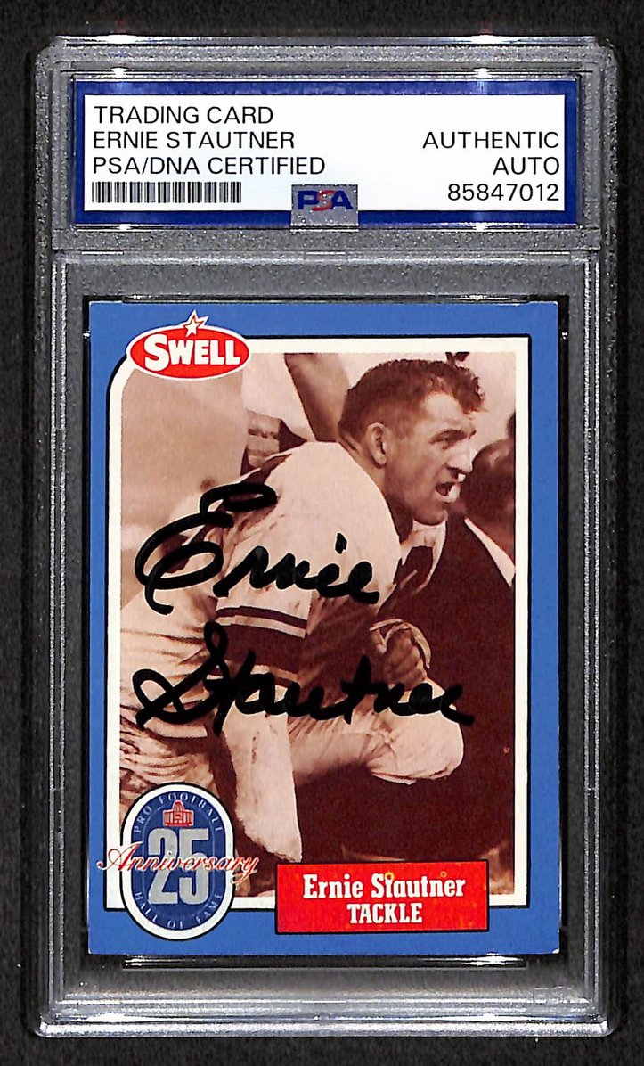 Ernie Stautner HOF 1988 Swell Card Autographed/Signed Steelers PSA/DNA 210674
