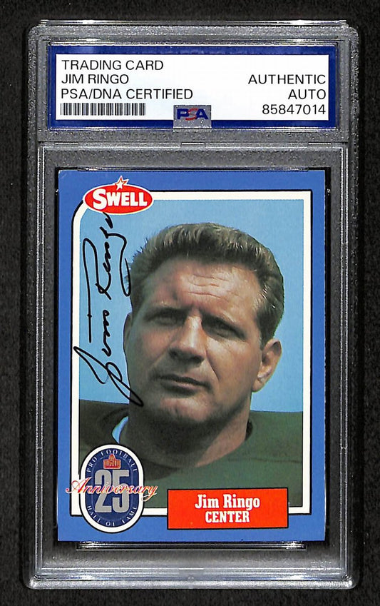 Jim Ringo HOF 1988 Swell Card Autographed/Signed Eagles PSA/DNA 210676