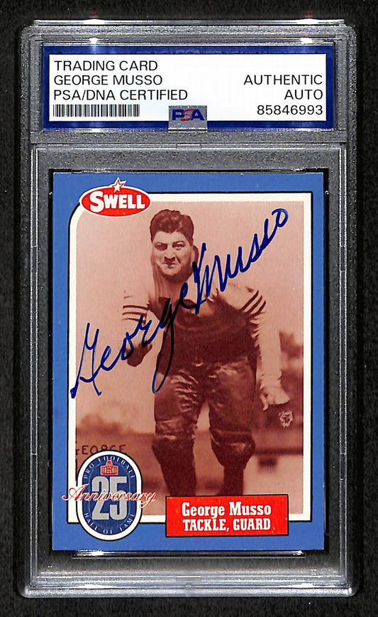 George Musso HOF 1988 Swell Card Autographed/Signed Bears PSA/DNA 210685